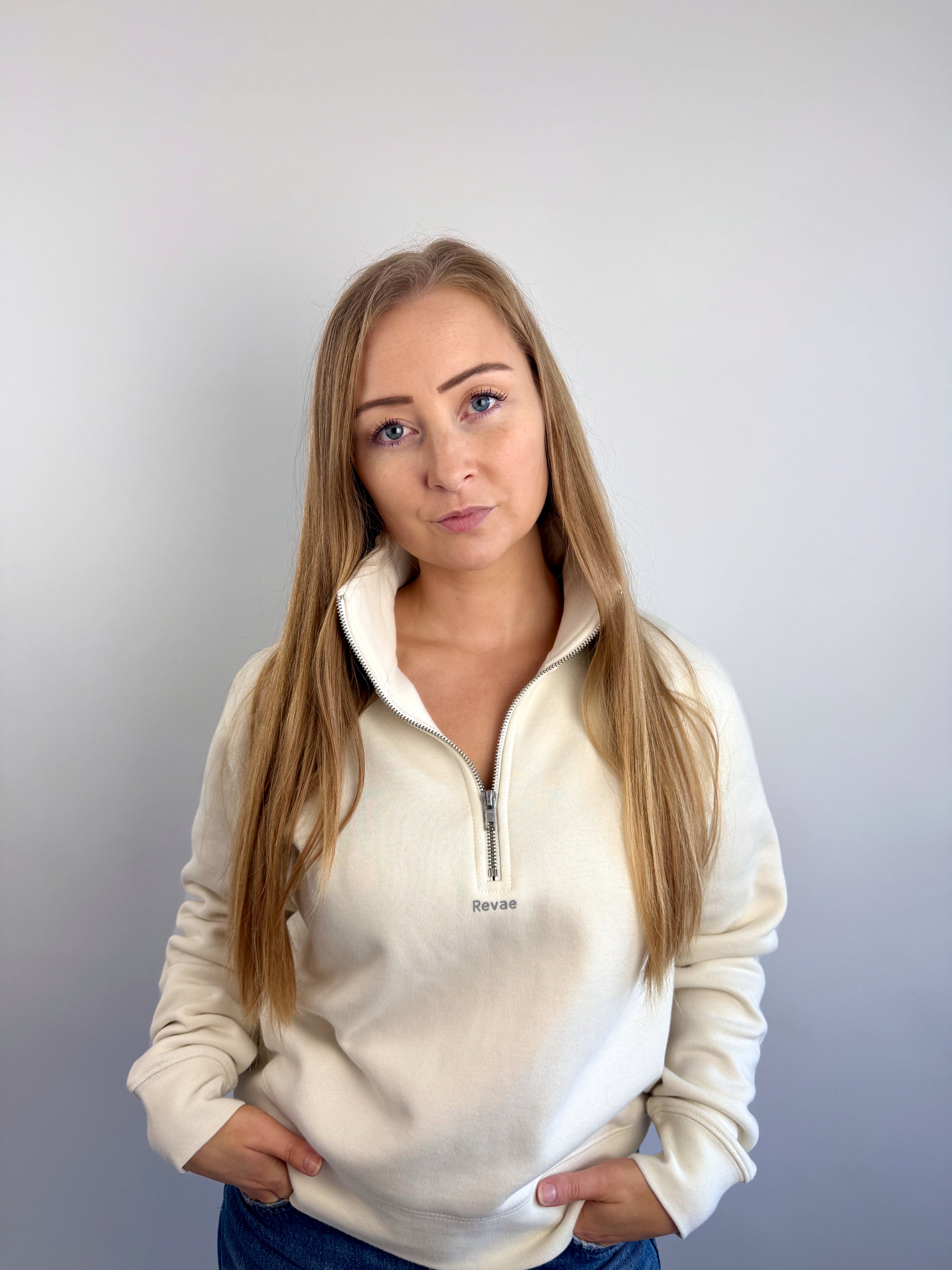 Womens Half Zip Sweatshirt