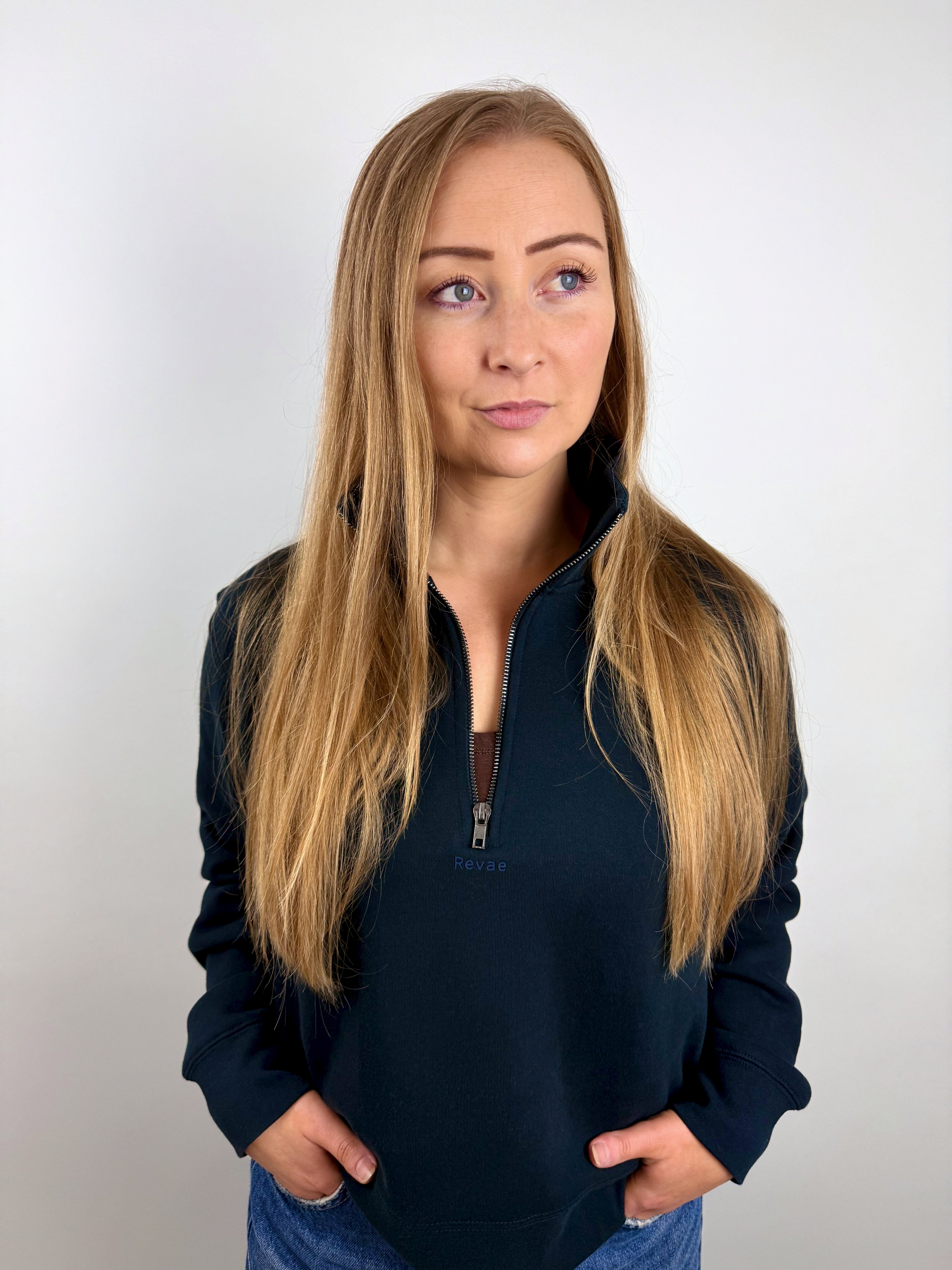 Womens Half Zip Sweatshirt